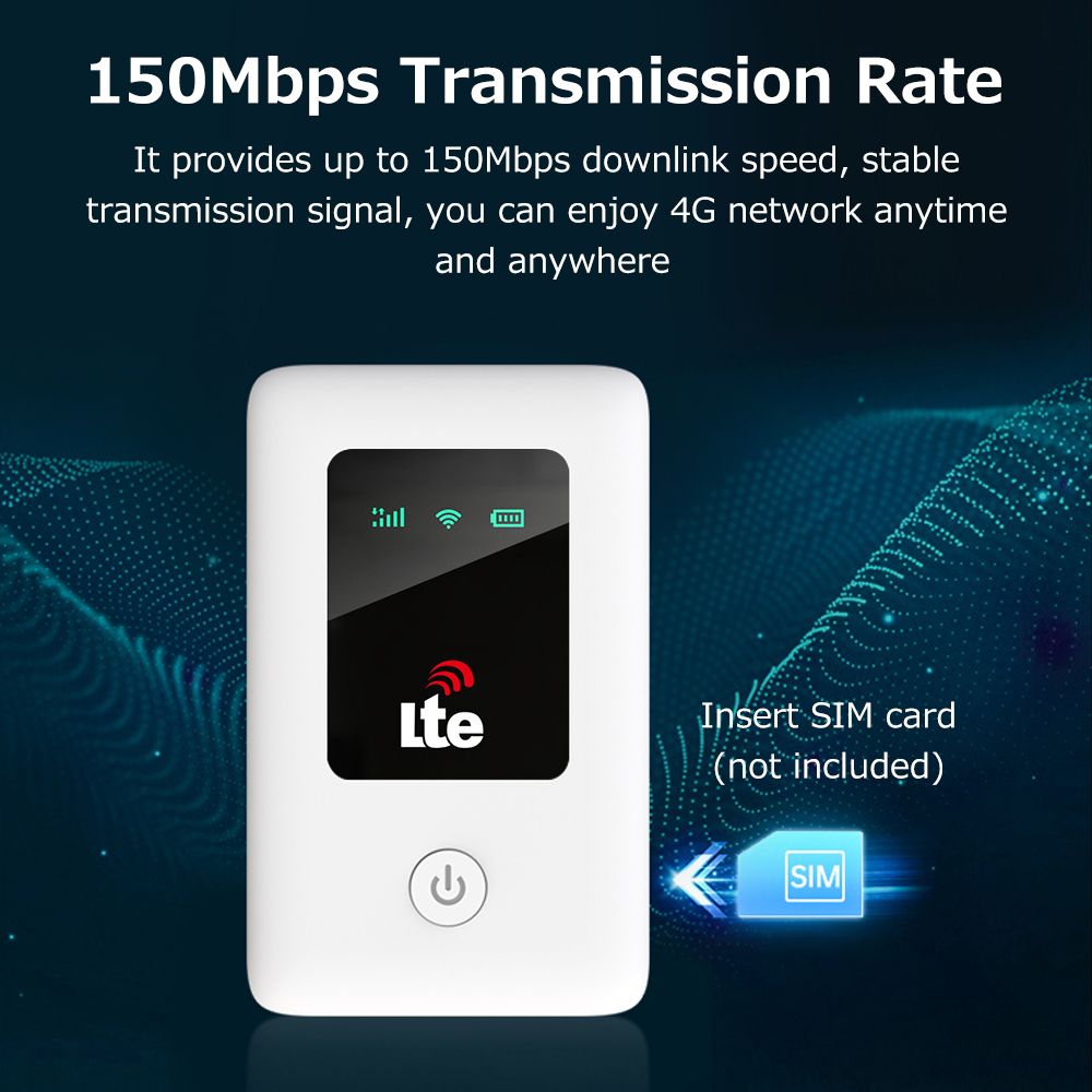 4G LTE Mobile WiFi Portable WiFi Hotspot MiFi With SIM Card