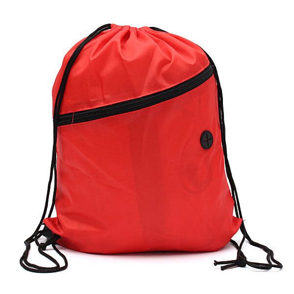 Liberty String Drawstring Backpack Tote Cinch Sack School Bag Bookbag Sport Pack Red Red (red)
