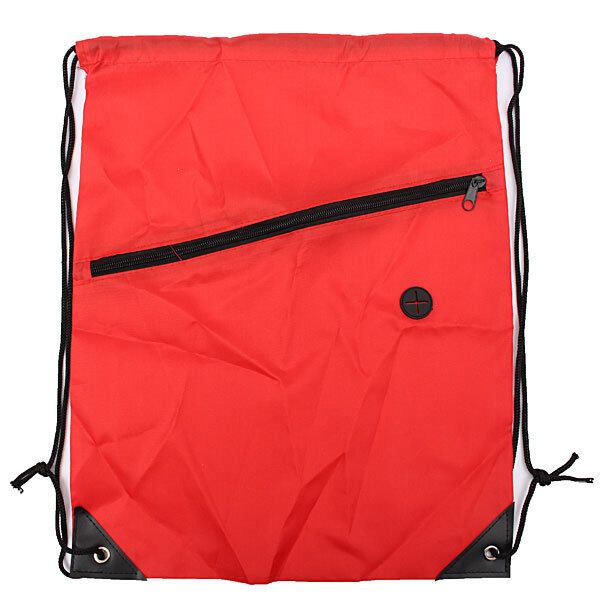 Liberty String Drawstring Backpack Tote Cinch Sack School Bag Bookbag Sport Pack Red Red (red)