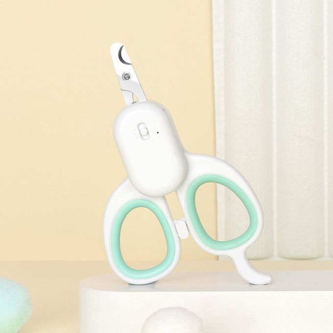 Pet Nail Clippers With LED Light Nail  Grooming Shears Green