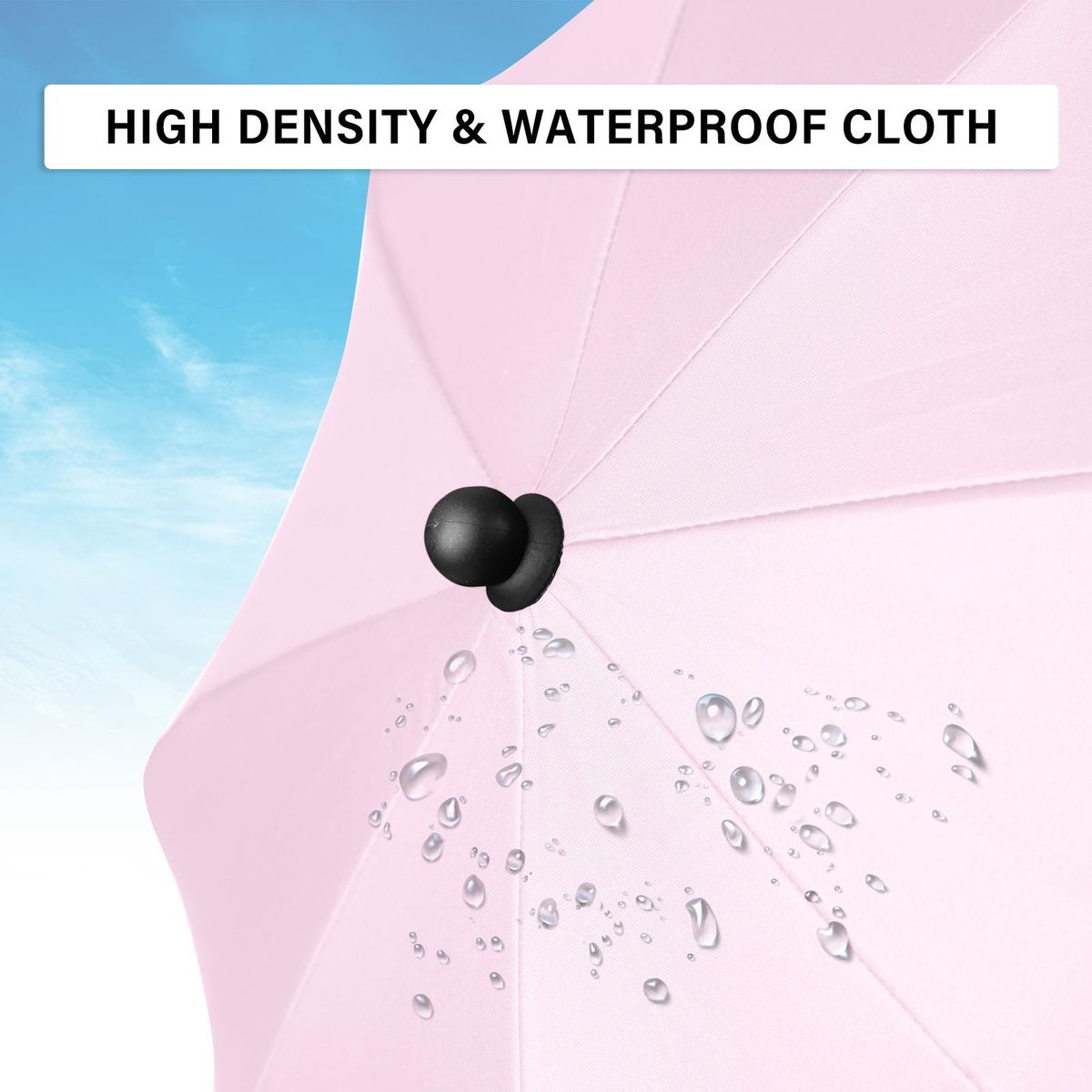 Universal Parasol for Baby Stroller Pushchairs Buggies Vinyl Coating UV-Protection Waterproof 360° Rotatable Stroller Sun Shade