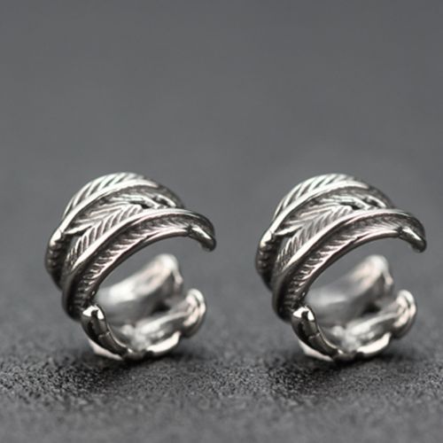 Feather Ear Clips Earrings Men's Trend No Pierced Simple Female Ear Bone Clips