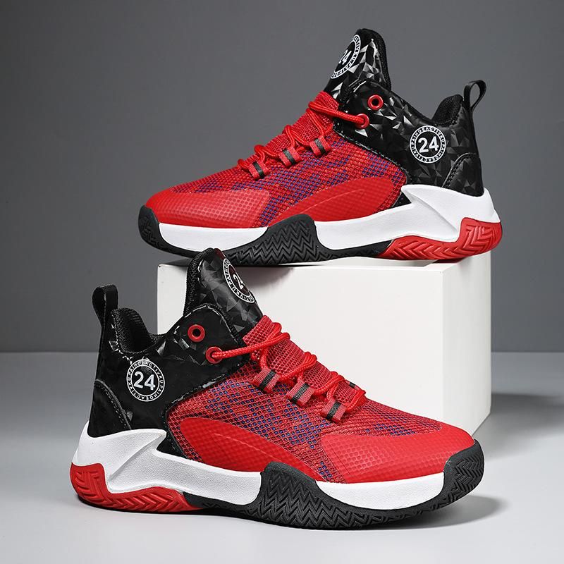 Boys Basketball Shoes Kids Running Basketball Shoes Red
