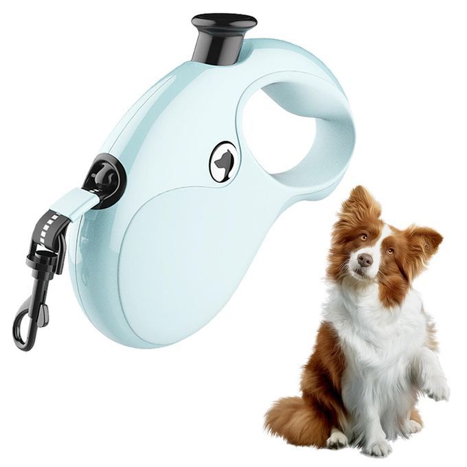 Heavy Duty Dog Leash Retractable For Small Pet With Lock Nylon Blue