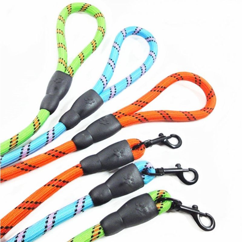 Nylon Round Rope Two Dogs Leash Pet Lead