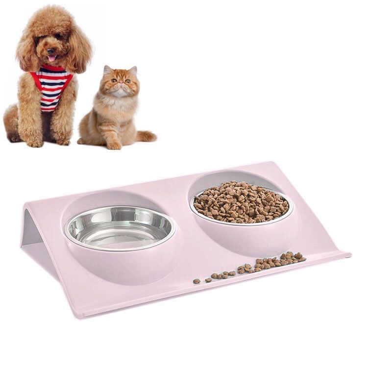 Pet Bowl Anti-skid Anti-splash Stainless Steel Pet Bowl