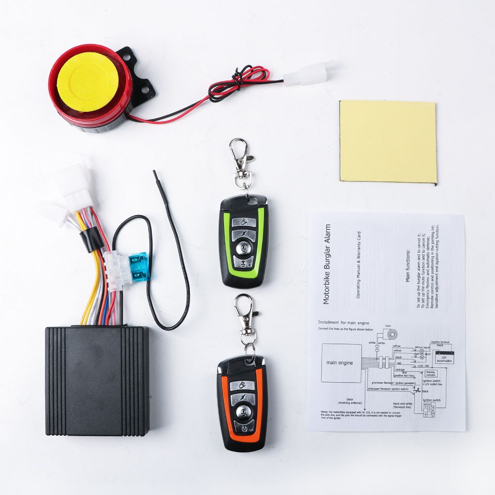 12v Motorcycle Bike Smart Alarm Car Security Scooter Remote