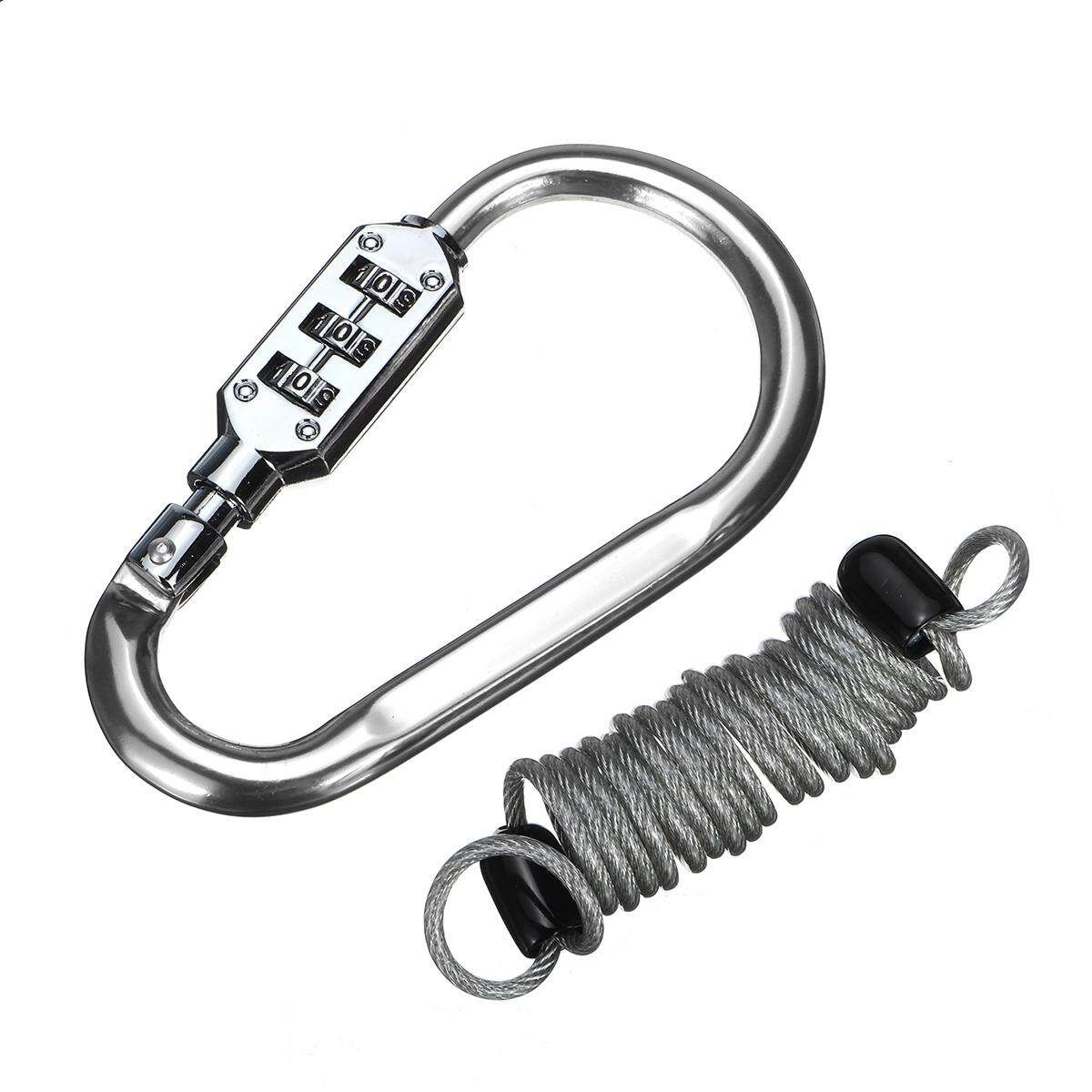 PEDALPRO 3 DIGIT COMBINATION BICYCLE/BIKE KARABINER/CARABINER SECURITY LOCK/COIL