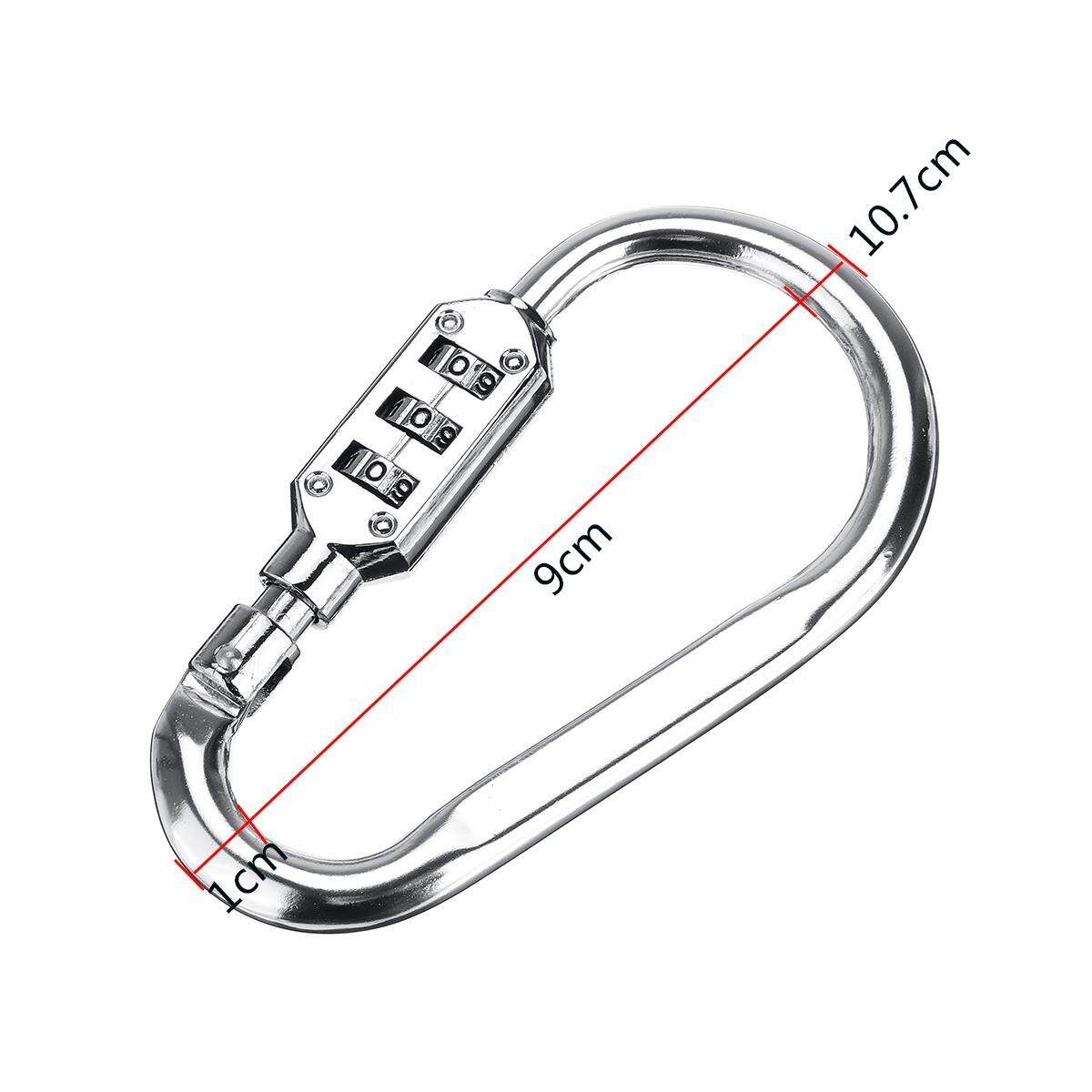 PEDALPRO 3 DIGIT COMBINATION BICYCLE/BIKE KARABINER/CARABINER SECURITY LOCK/COIL