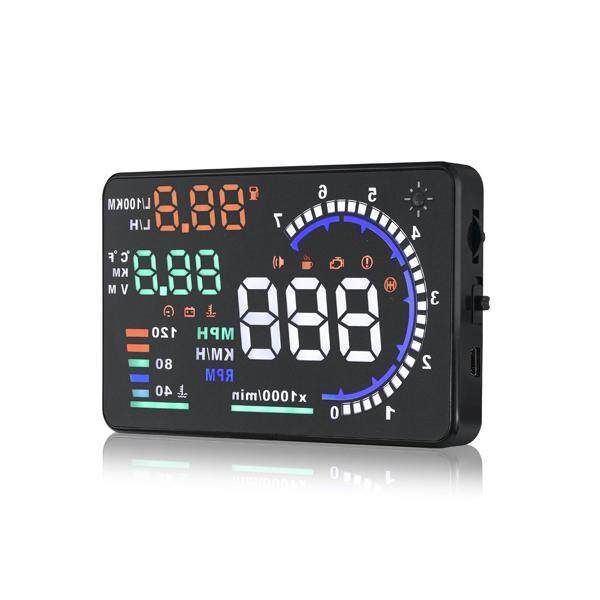 A8 5.5inch Car HUD Head Up Display With OBD2 Interface Plug