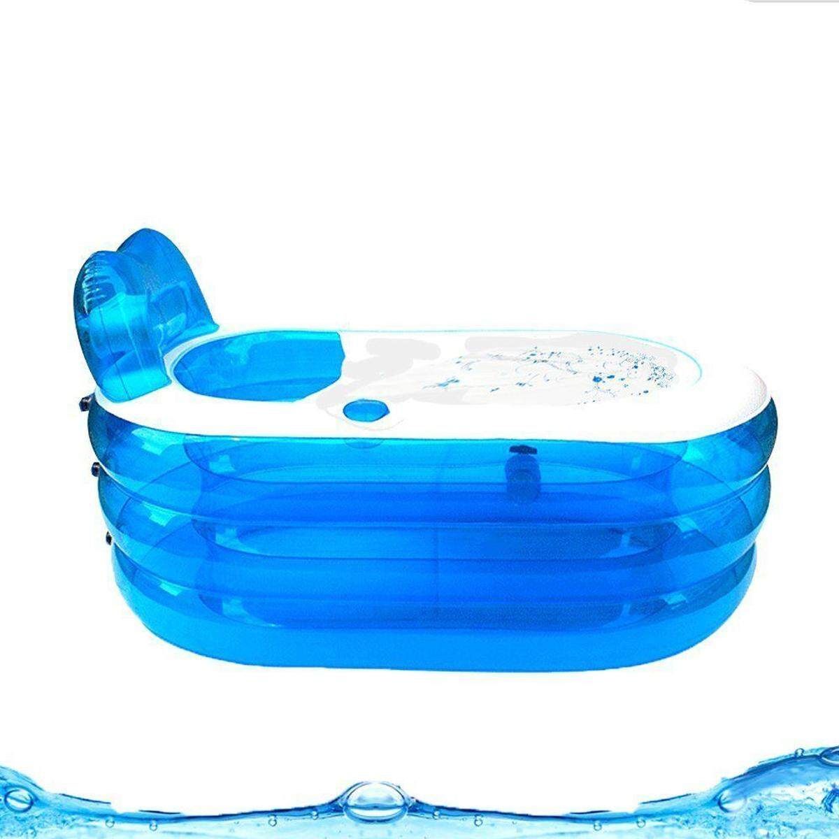 Blowup Adult Spa PVC Folding Portable Bathtub Warm Inflatable Bath Tub