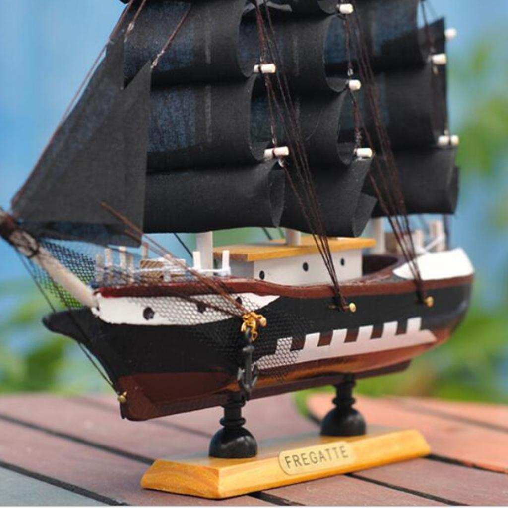 Handcrafted Nautical Ship Model Pirate Boat DIY Wooden