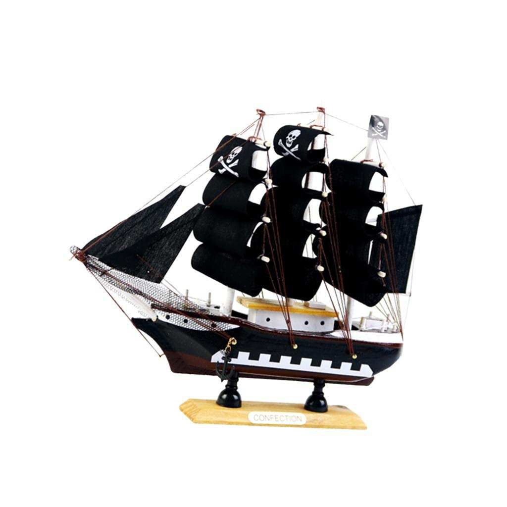 Handcrafted Nautical Ship Model Pirate Boat DIY Wooden
