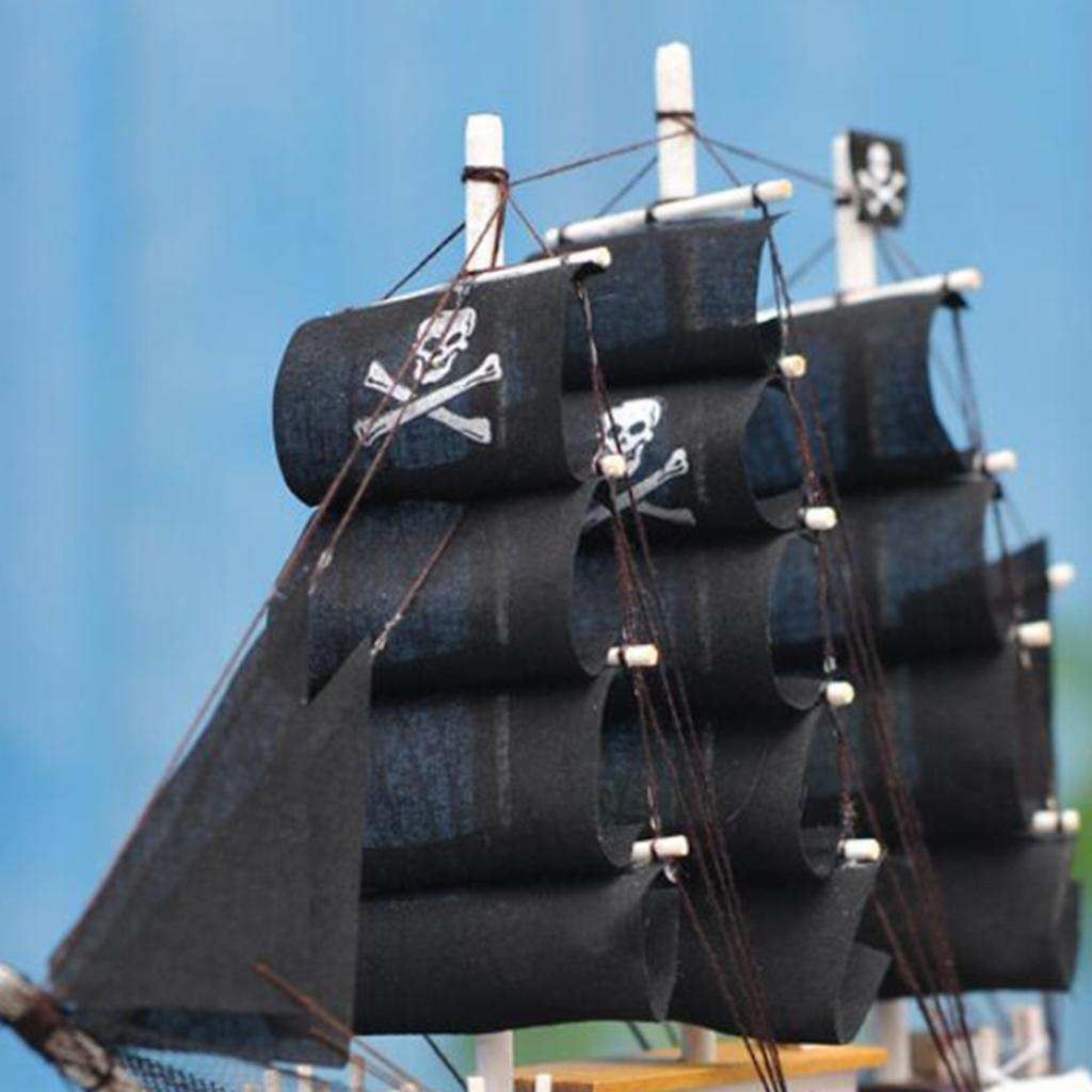Handcrafted Nautical Ship Model Pirate Boat DIY Wooden