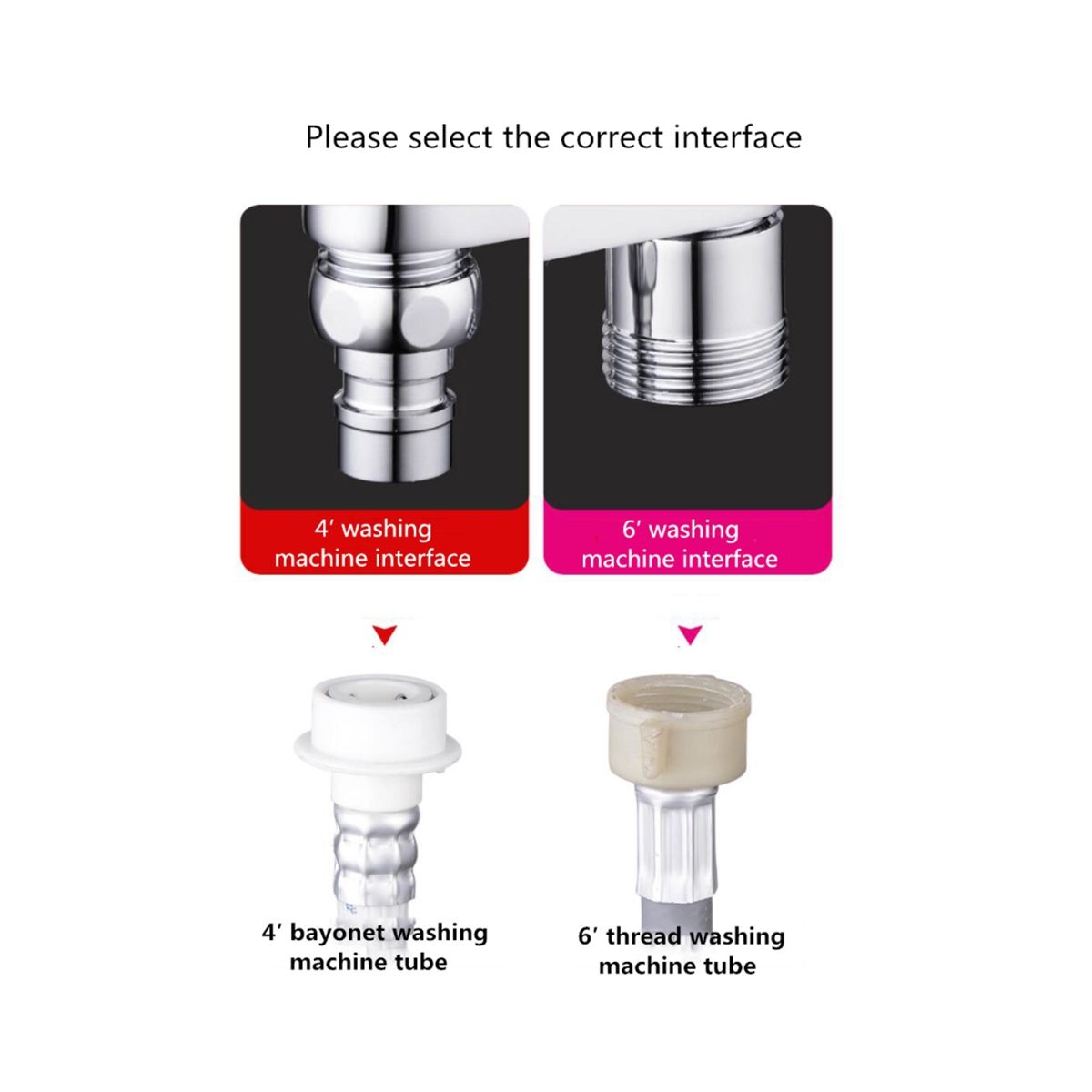Mini Multi-Function Faucet Brass 1 Into 2 Out Dual Control
