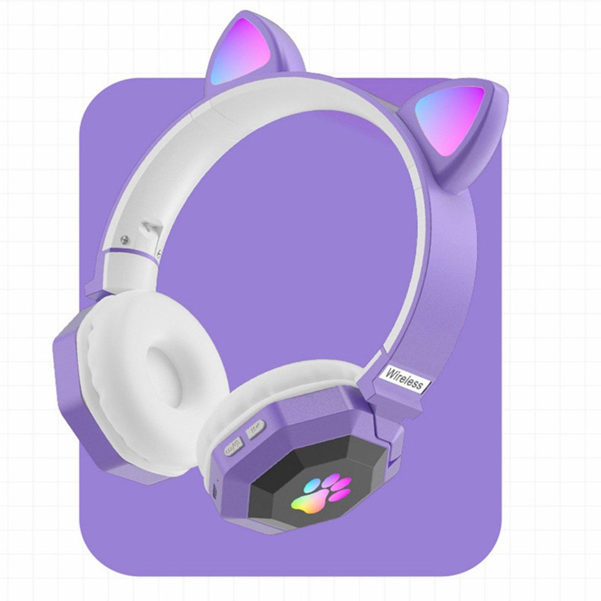 Over-ear Cat-ear Wireless Headphones Noise Canceling With