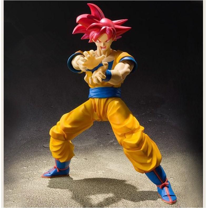 Anime Dragon Ball Red Hair Son Goku Action Figure Movable Joint PVC Super Saiyan Action Figurine Model Dolls Toy