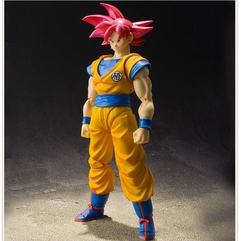 Anime Dragon Ball Red Hair Son Goku Action Figure Movable Joint PVC Super Saiyan Action Figurine Model Dolls Toy