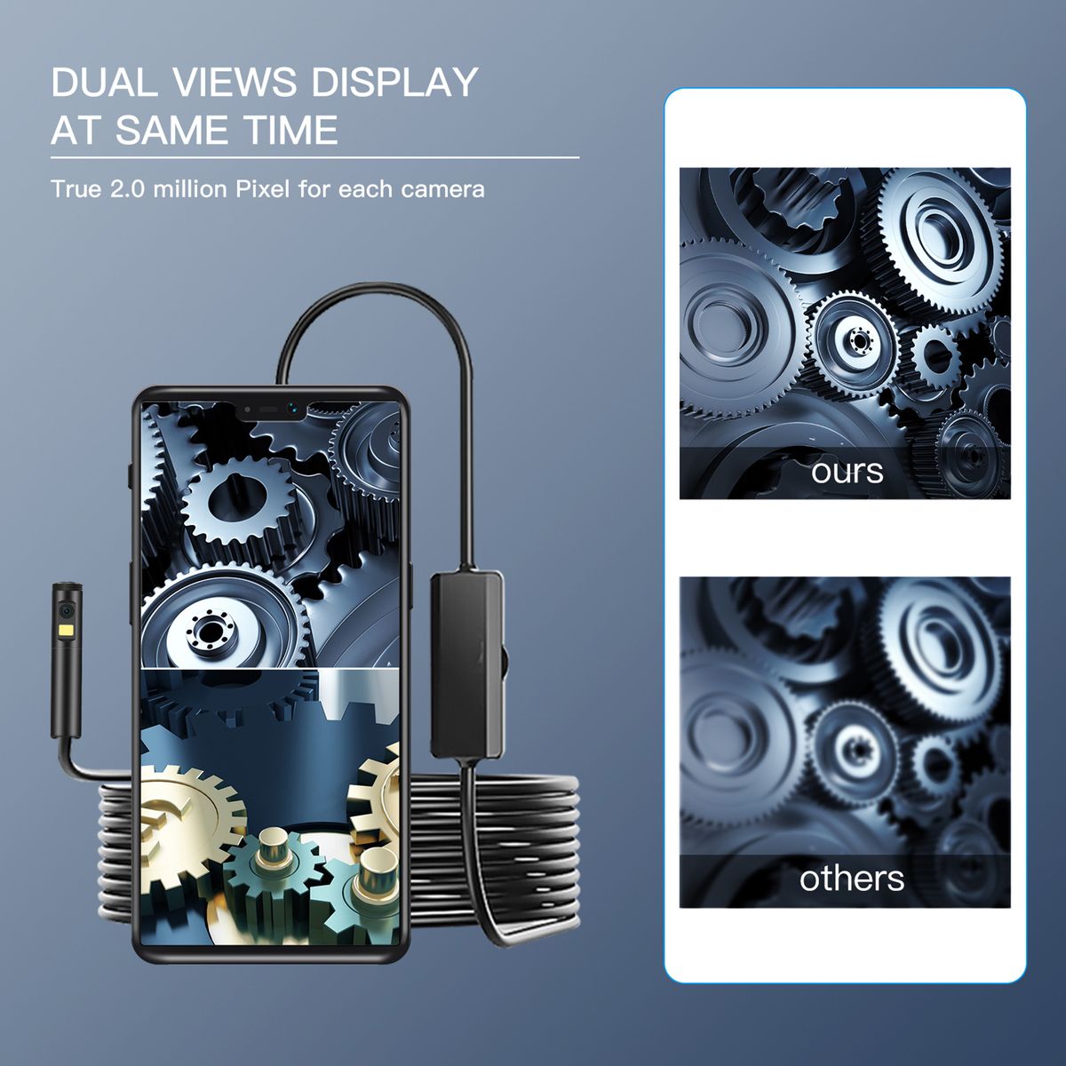Industrial Endoscopy Borescope Inspection Camera 3 In 1