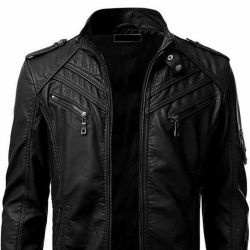 Motorcycle Leather Jackets Men Leather Coat