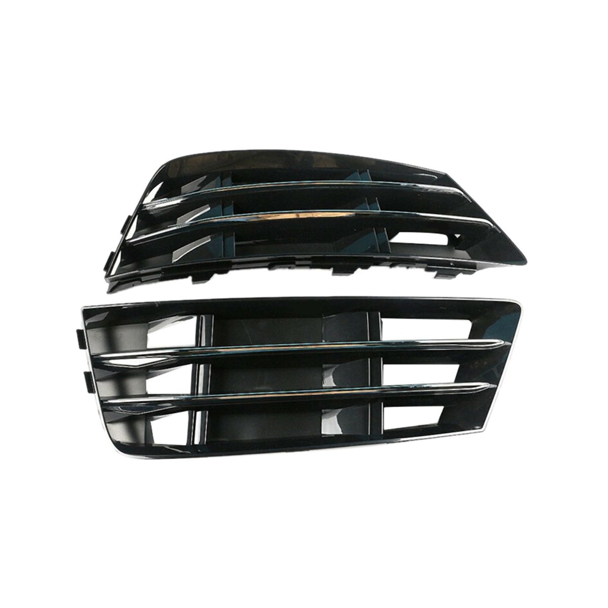 8W0807681R 8W0807682R Front Bar Lower Center Grille Chrome Fog Light Grille Cover Auto for Audi AUDI A4 B9 2016-2017