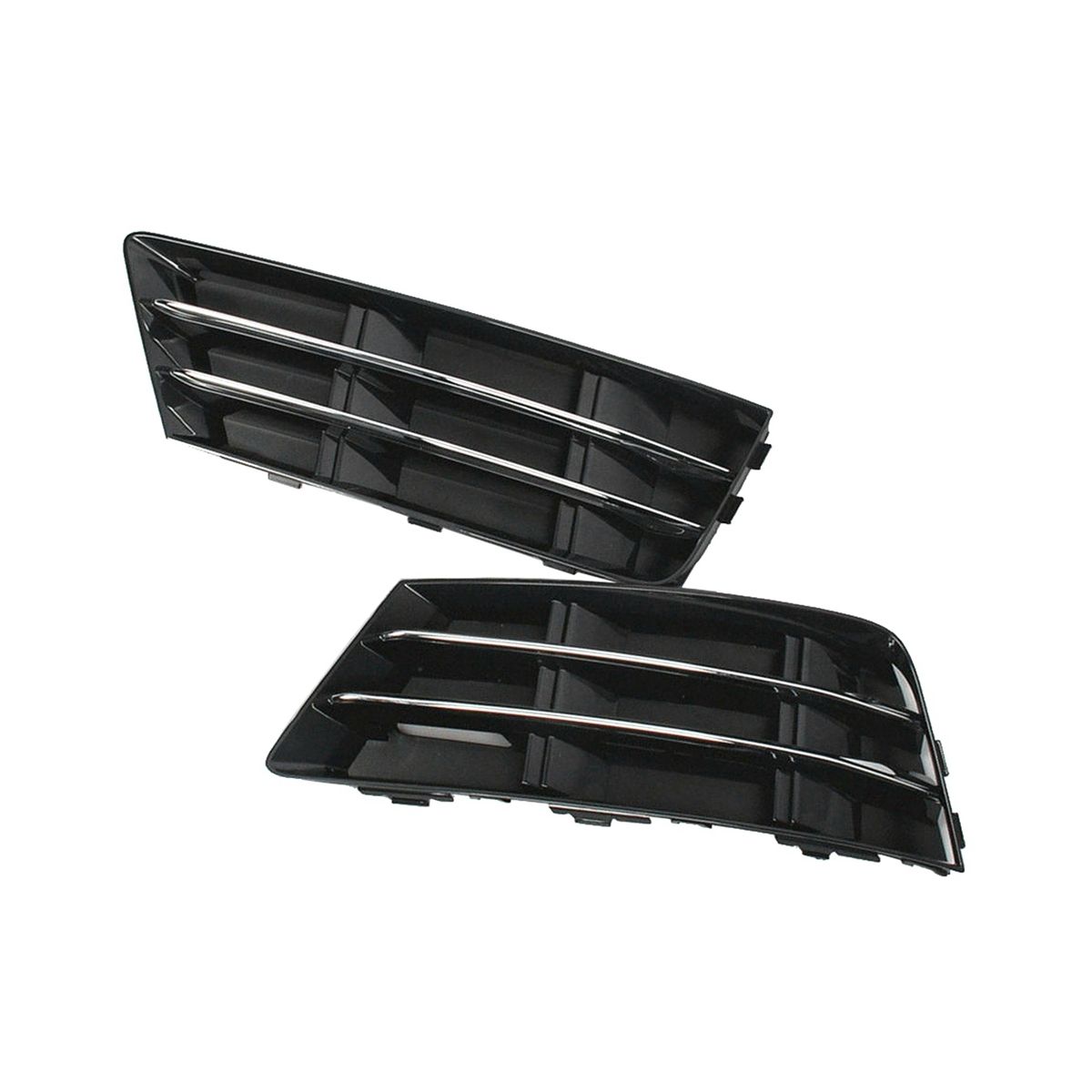 8W0807681R 8W0807682R Front Bar Lower Center Grille Chrome Fog Light Grille Cover Auto for Audi AUDI A4 B9 2016-2017