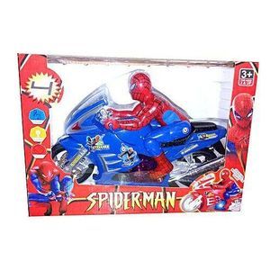 Spider Man Bump And Action Hero Figure Motorcycle Toy.