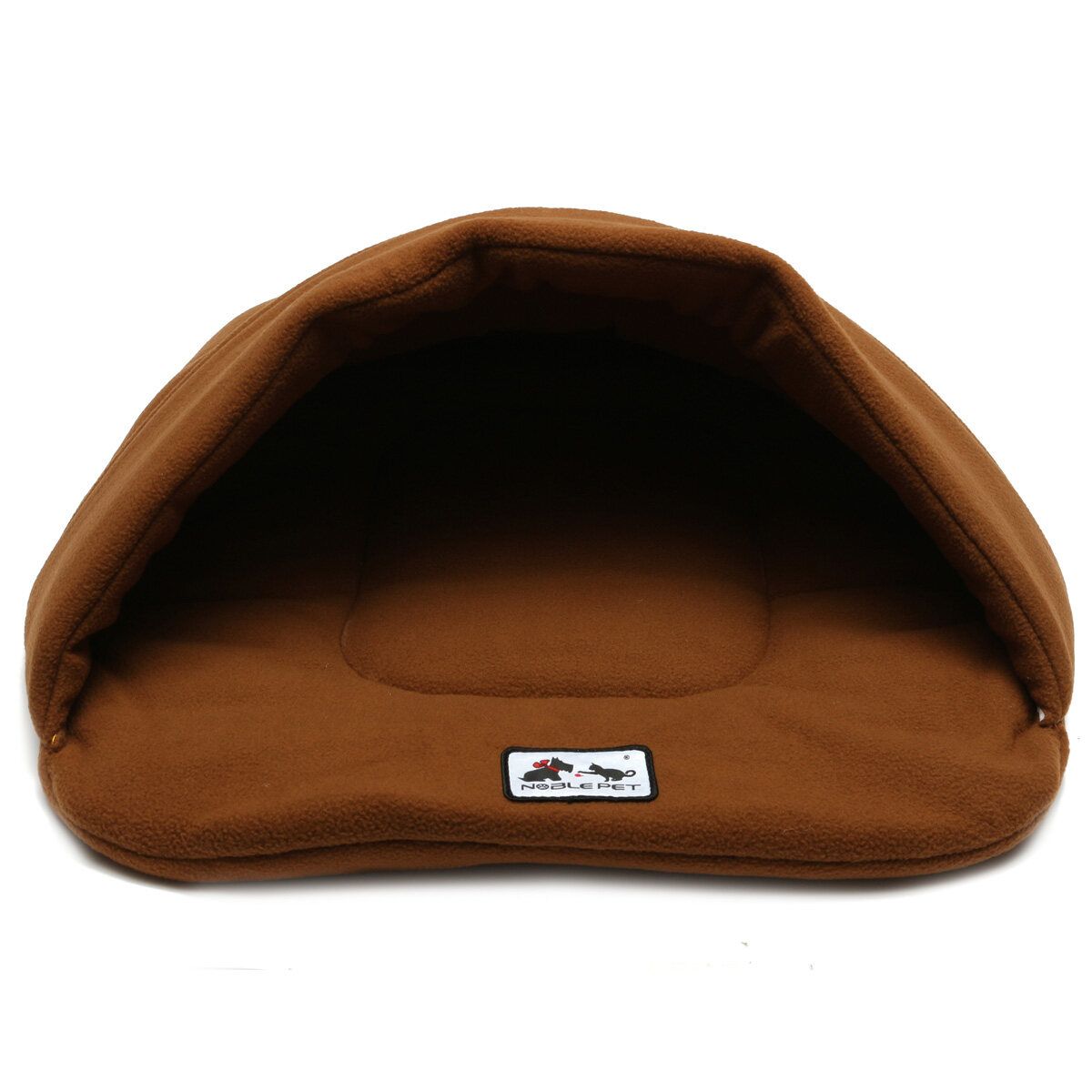 Pet Dog Cat Kitten Cave Crate Keep Warm Winter Bed House Sleeping Bag Plush Mat Brown Brown XS
