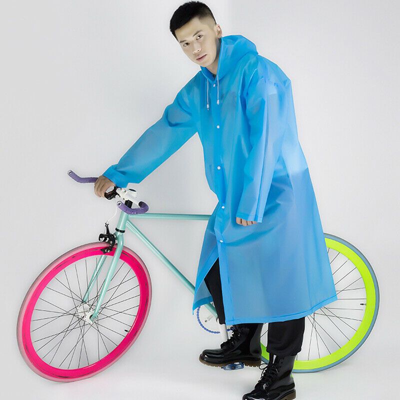 Waterproof Jacket EVA Button Hooded Raincoat