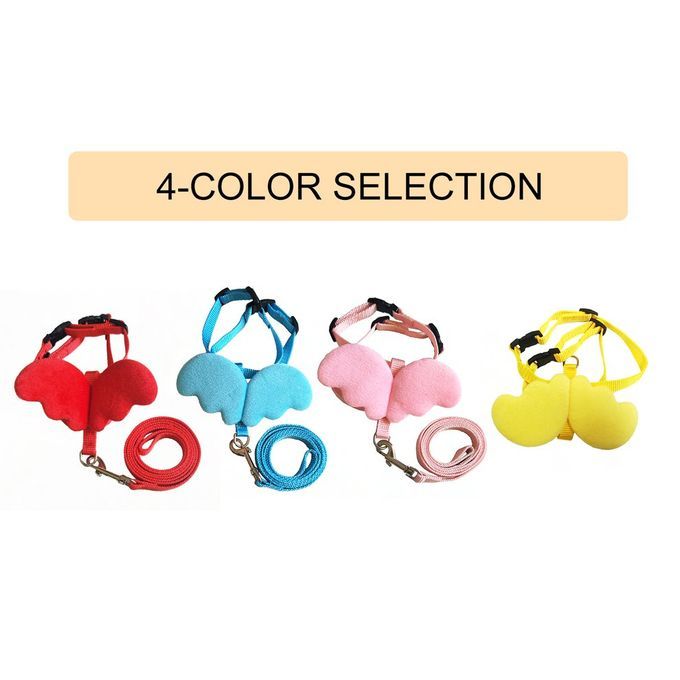 Cute Angel Wing Pet Dog Leashes Collars For Small Adjustable Harness Blue