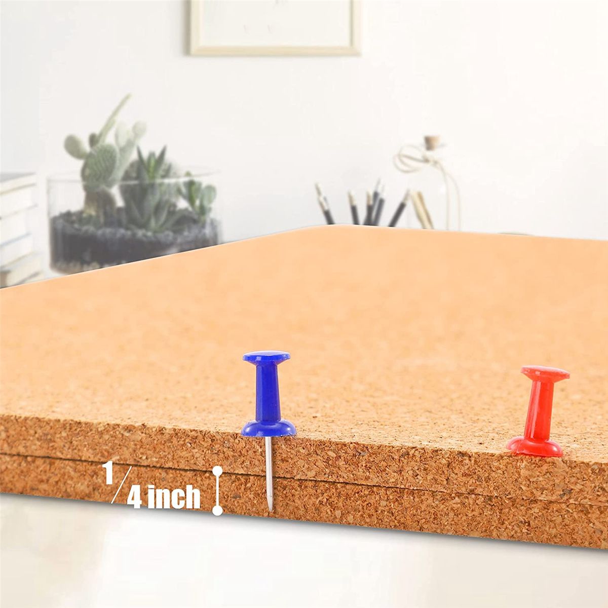 Adhesive Cork Board for Wall 12inX12in -1/4in Thick Square