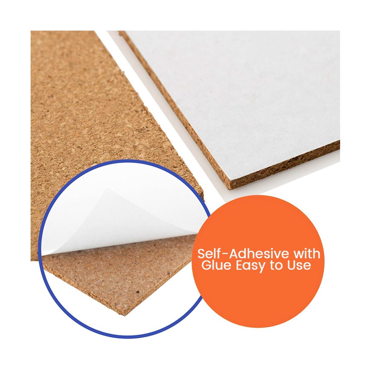 Adhesive Cork Board for Wall 12inX12in -1/4in Thick Square