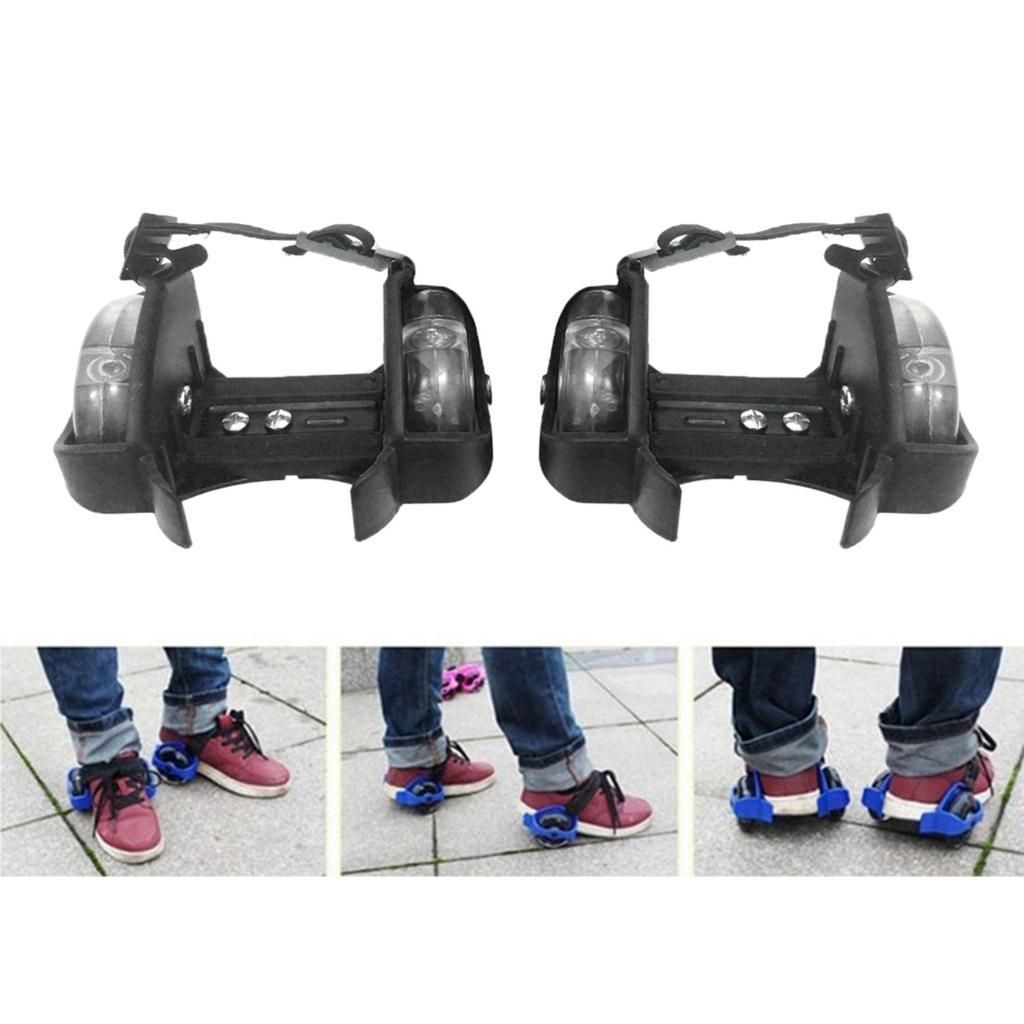 4x Adjustable Strap Heel Skates, Skating Exercise Shoes