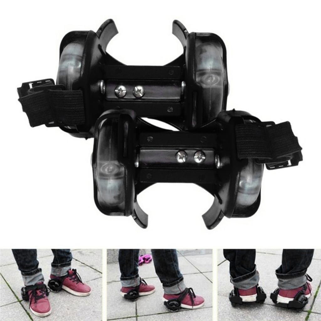 4x Adjustable Strap Heel Skates, Skating Exercise Shoes