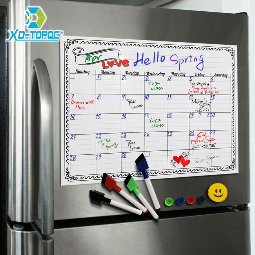 A3 Magnetic Weekly Monthly Planner Whiteboard Frid