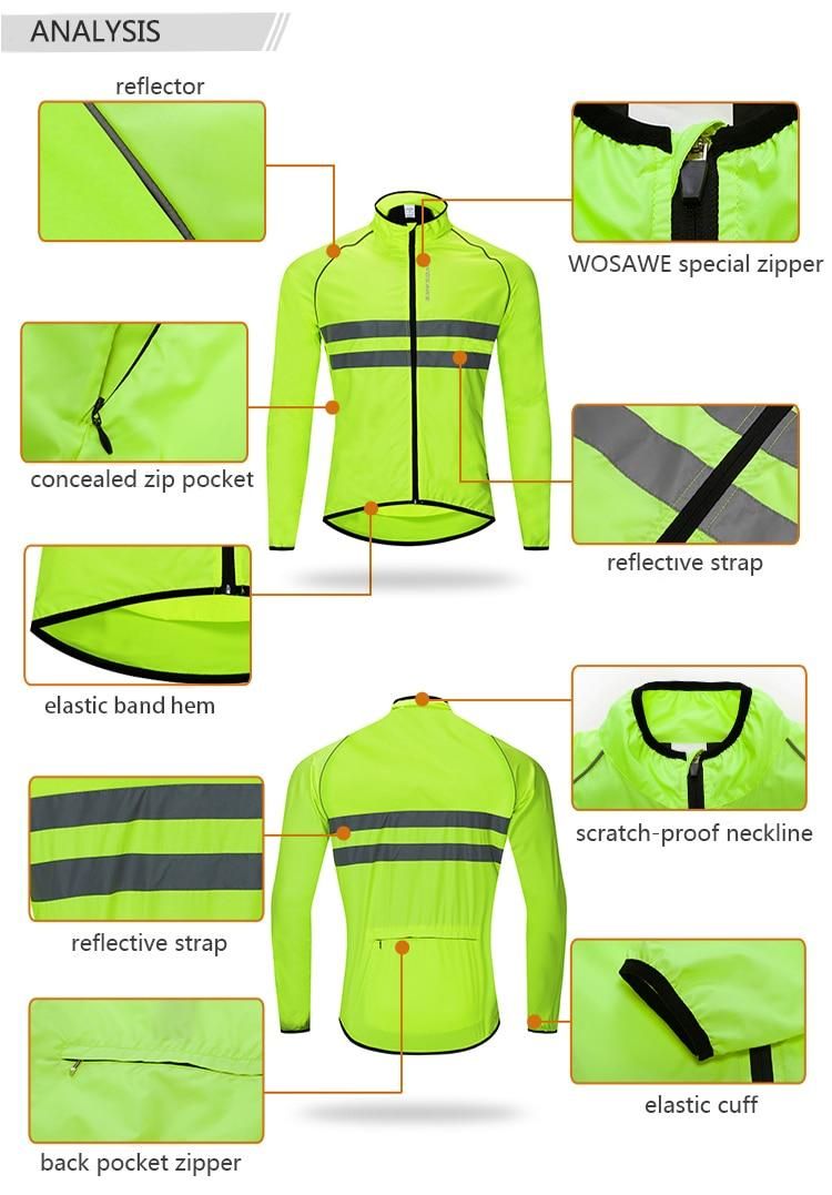 Neon Reflective clothing jacket windbreaker quick-drying waterproof coat Anti-UV