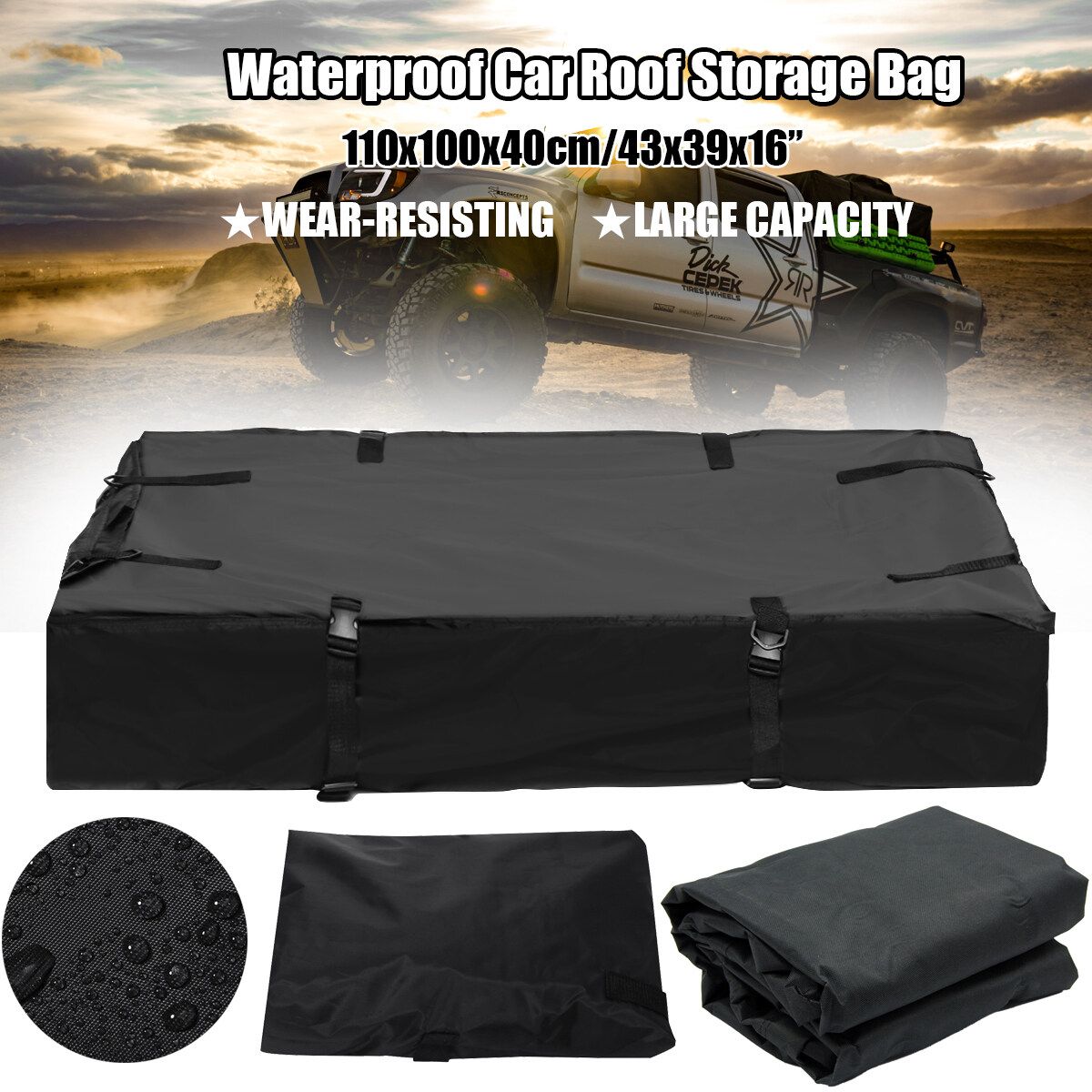 Car Roof Top Bag Travel Storage Waterproof Cargo Carrier For Luggage Travel Cars