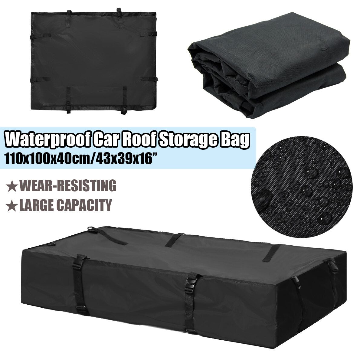 Car Roof Top Bag Travel Storage Waterproof Cargo Carrier For Luggage Travel Cars