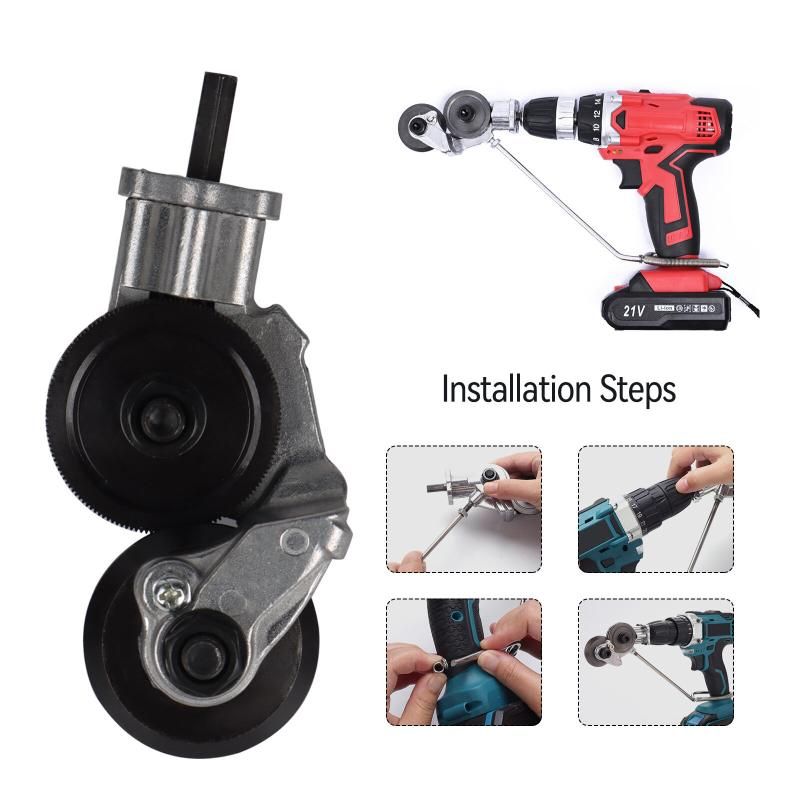 Sheet Metal Shear Electric Drill Plate Cutter Nibbler Attach