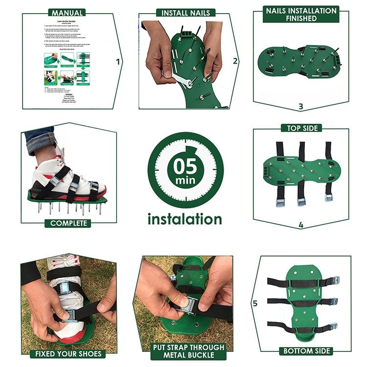 Garden Hand  Tool Grass Ripper Spiked Shoes