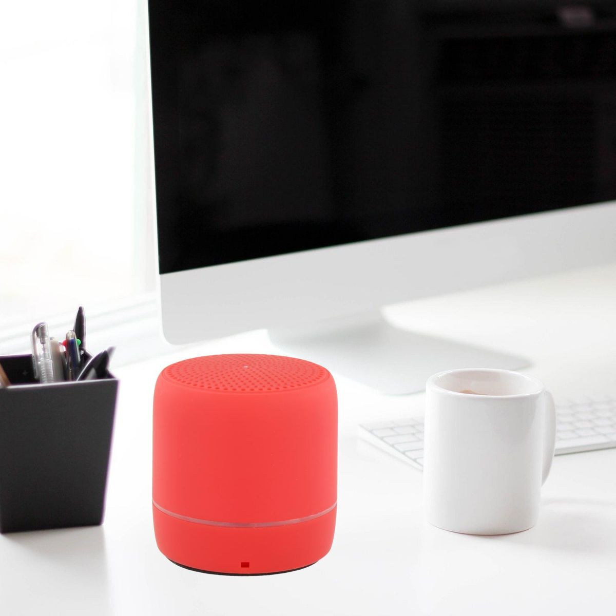 LED  Speakers Rechargeable  5.0 For Laptop Computer And Office Red