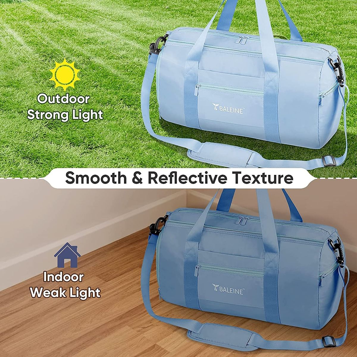 BALEINE Gym Bag For Women And Men, Small Duffel Sports, Gyms