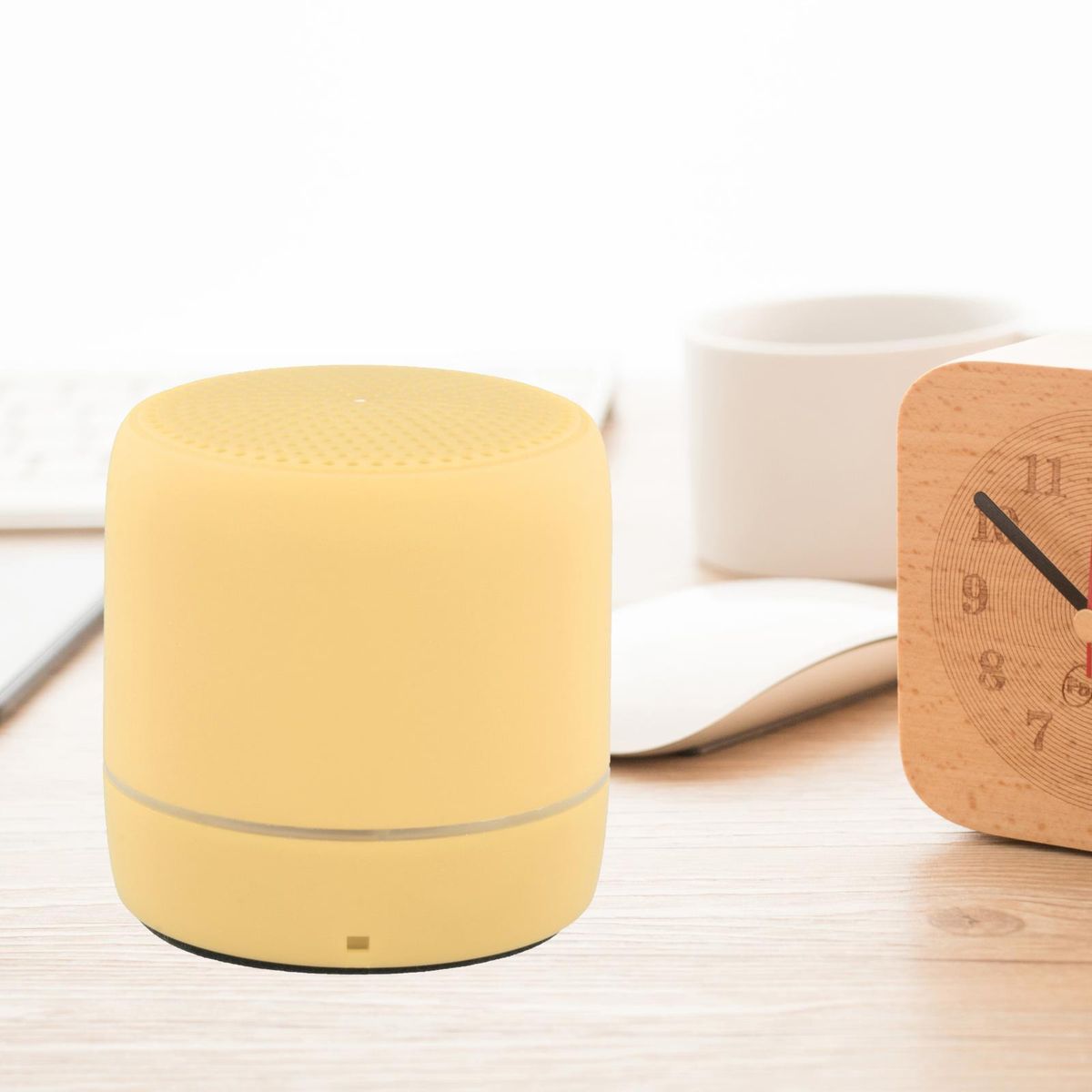 LED Wireless Speakers Practical USB Charging ABS Yellow