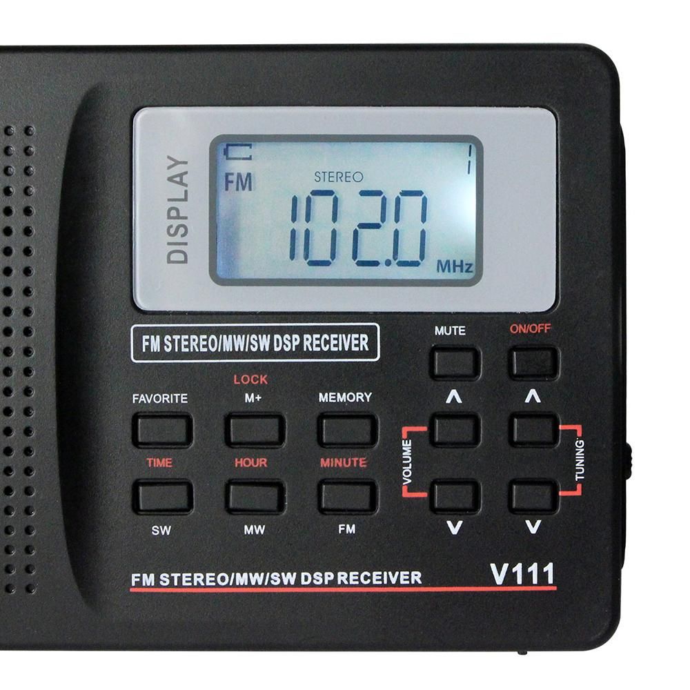 Retekess MW/FM/SW Stereo Radio 9KHz Pocket World Band Digital Tuning Radio Mini DSP Receiver Outdoor Radio w/ Earphone Lanyard 1.37