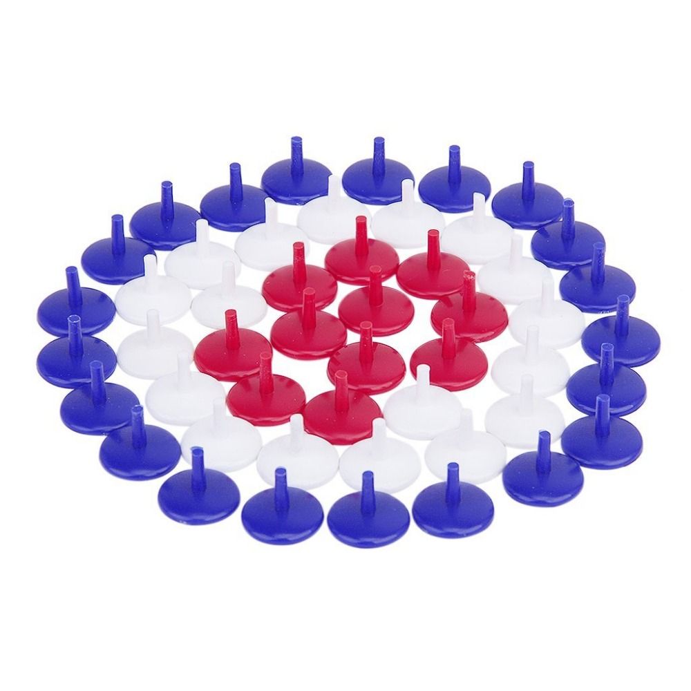 Set Of 50pcs Mixed Color Round Plastic Golf Ball Markers