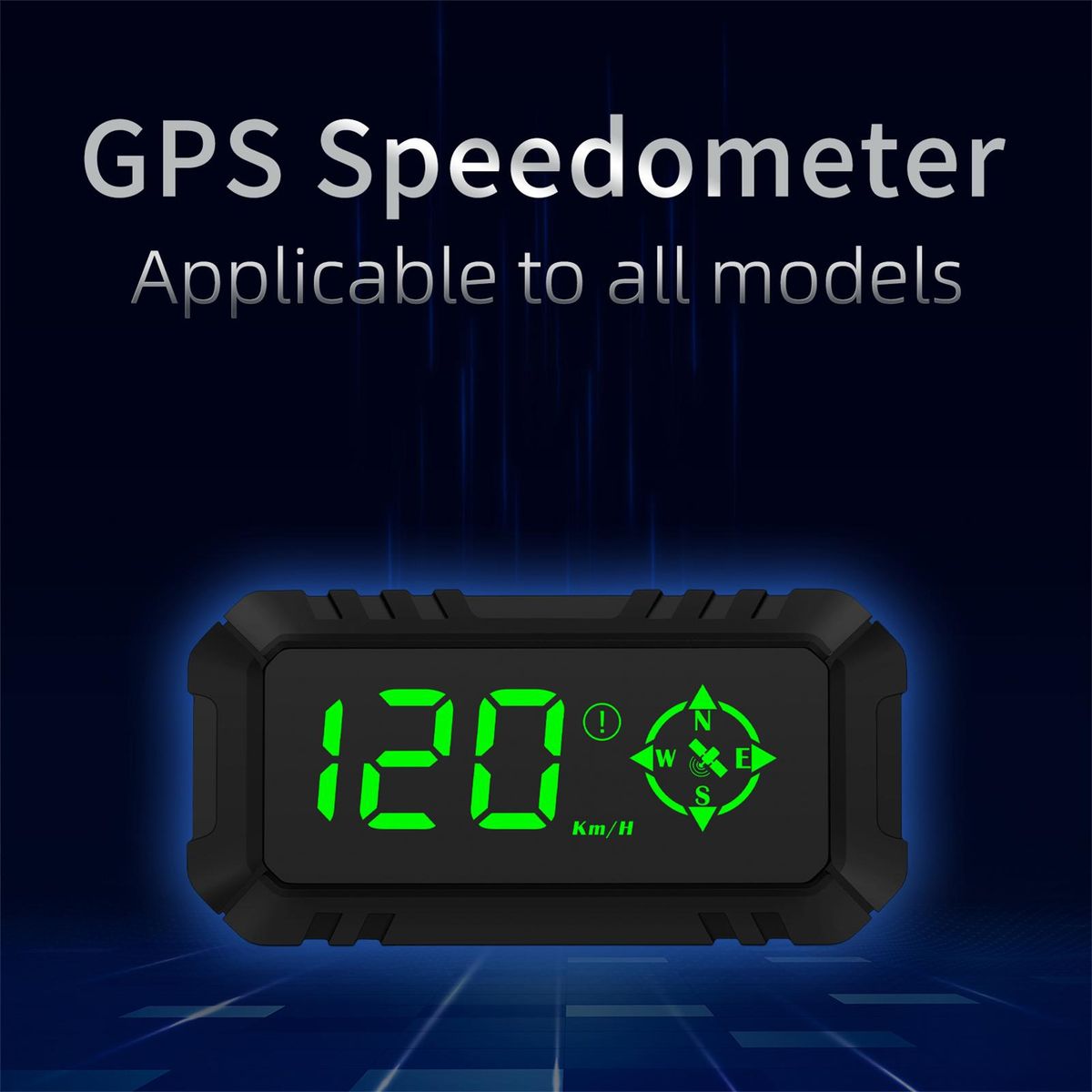 Car HUD Head-up Display Digital GPS Navigation Speedometer GPS Dual System Display Screen with Speed, Direction, Trip Distance, Overspeed Alarm, Fatigue Driving Alarm for All Vehicles