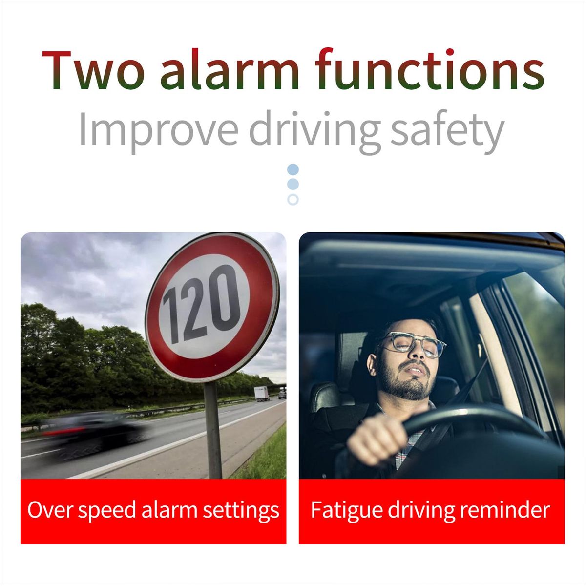 Car HUD Head-up Display Digital GPS Navigation Speedometer GPS Dual System Display Screen with Speed, Direction, Trip Distance, Overspeed Alarm, Fatigue Driving Alarm for All Vehicles