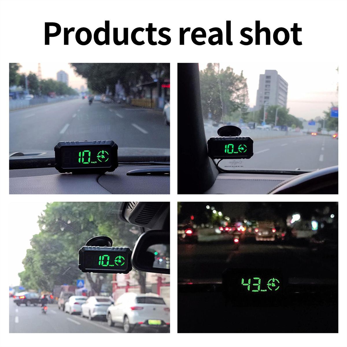 Car HUD Head-up Display Digital GPS Navigation Speedometer GPS Dual System Display Screen with Speed, Direction, Trip Distance, Overspeed Alarm, Fatigue Driving Alarm for All Vehicles