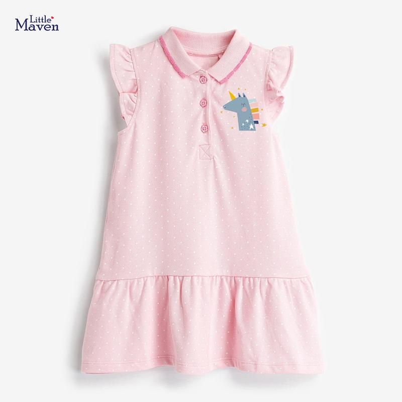 Processing Custom Summer Children's Dress Sleeveless Polo Dress New Casual Children's Dres