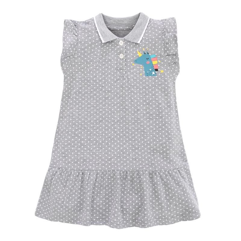 Processing Custom Summer Children's Dress Sleeveless Polo Dress New Casual Children's Dres